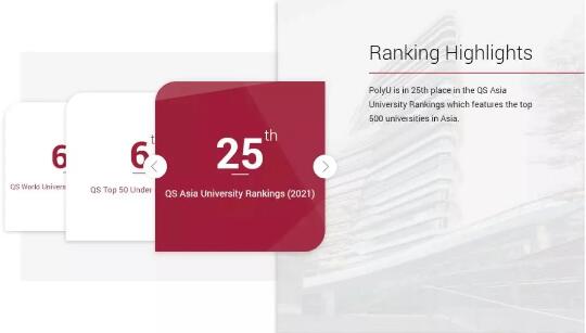 “QS亚洲大学排行榜”500所亚洲大学中排名第25位。