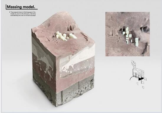 UCL石材建筑景观作品集体量模型