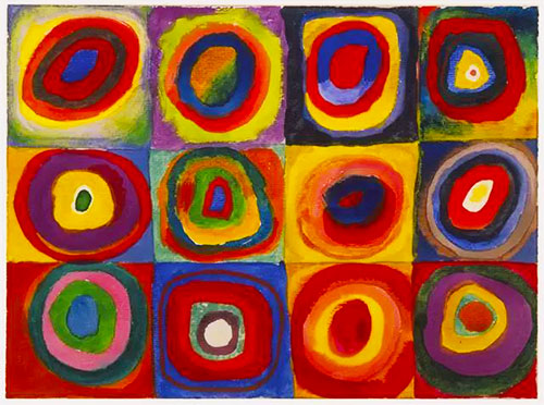 康定斯基 Color Study：Squares with Concentric Circles 1913