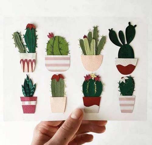 植物剪纸装饰画