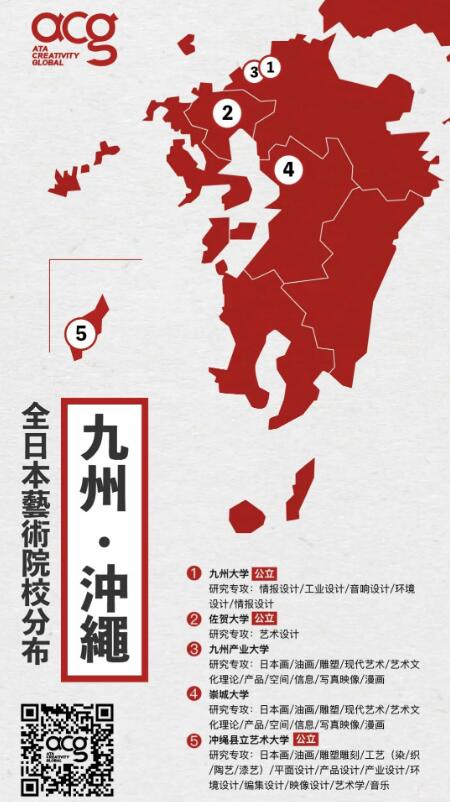 九州・沖縄地区的日本艺术类大学