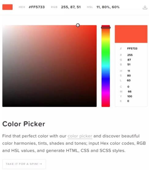作品集配色十六进制颜色代码网站模板