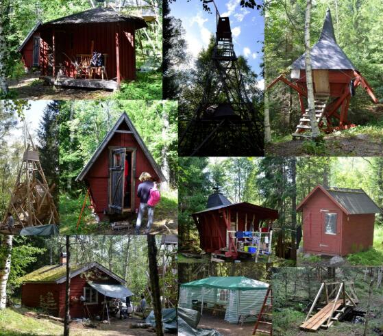 和小伙伴们在瑞典建造的木屋